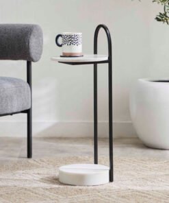 Cavon Ketty Genuine Marble Top Accent Table