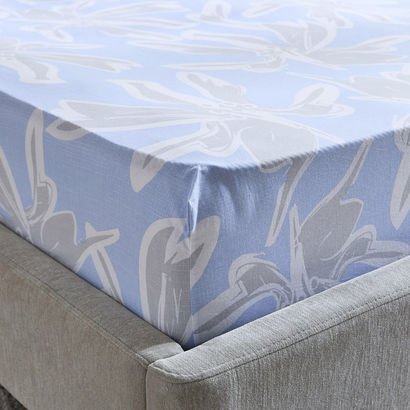Malta Evelyn Printed Cotton Twin Fitted Sheet - 12...