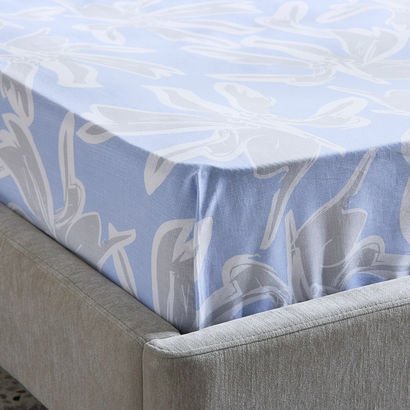 Malta Evelyn Printed Cotton Twin Flat Sheet - 170x...