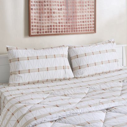 Malta Lattice 3-Piece Printed Cotton Queen Comfort...