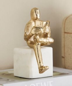 Viola Aluminium Reading Man Table Accent with Natu...