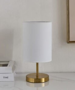 Glen Metal Table Lamp with Linen Shade - 15x15x30 ...