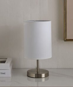 Glen Metal Table Lamp with Linen Shade - 15x15x30 ...