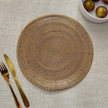 Blaze Beaded Placemat - 30 cm