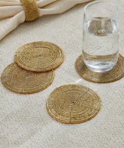 Blaze Beaded 4-Piece Coaster Set - 10 cm