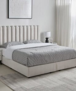 Curvy Brooks Queen Upholstered Bed - 160x200 cm