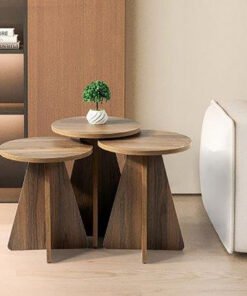 Gamora Stone Finish Nest of Tables - Set of 3