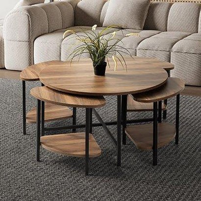 Josie Round Coffee Table with 4 Stools