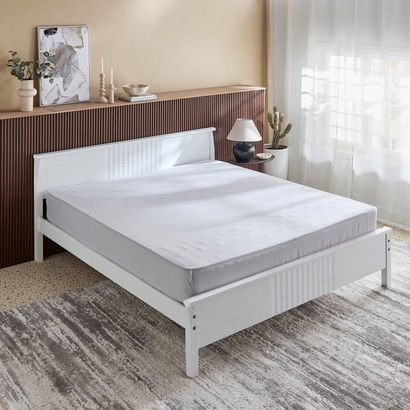 Derby Solid Microfiber King Fitted Sheet - 180x200...