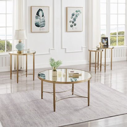 Artison Mirror Top End Table