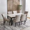 Orlando NXT Genuine Marble Top 6-Seater Dining Tab...