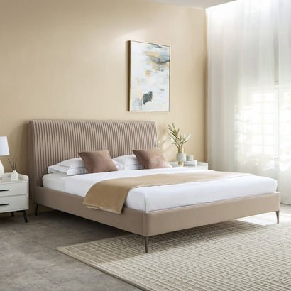 Naples Rivoli Upholstered King Bed - 180x200 cm