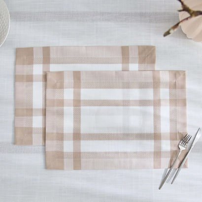 Lacelle Linen Look 2-Piece Placemat Set - 33x48 cm