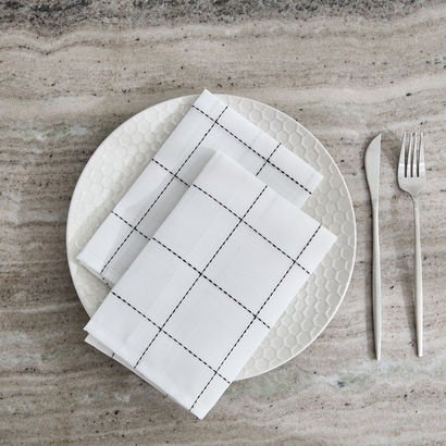 Blanco 2-Piece Check Napkin Set - 40x40 cm