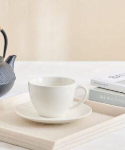 Crimsson Porcelain Tea Cup and Saucer - 260 ml