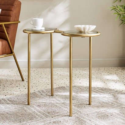Cavon Vienna Glass Top Accent Table