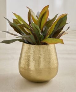 Avya Metal Hammered Conical Planter - 32x32x30 cm