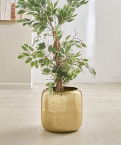 Avya Metal Hammered Planter - 32x32x28.5 cm