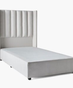 Curvy Wing Back Single Upholstered Bed - 90x200 cm