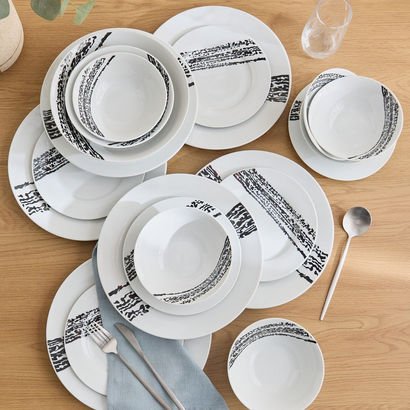 Bristol 20-Piece Porcelain Dinner Set - Serves 6