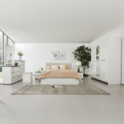 Luce 6-Piece Hydraulic Storage Queen Bedroom Set -...