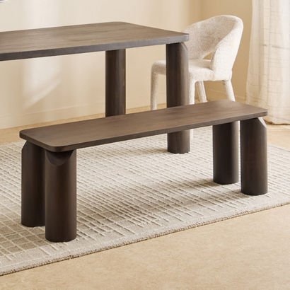 Cavon Pillar Solid Wood Bench