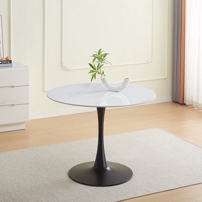 Elvis Sintered Stone 4-Seater Round Dining Table