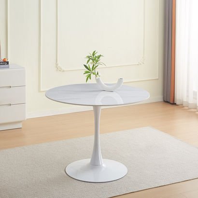 Elvis Sintered Stone 4-Seater Round Dining Table