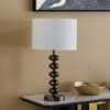 Rollins Caskey Metal Table Lamp with Linen Shade -...