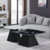 Viscus Marble Finish Stone Top Coffee Table - Set ...