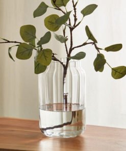 Atlanta Clear Optical Glass Vase - 14x22 cm