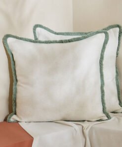 Cozy Duo 2-Piece Solid Fringe Filled Cushion Set -...