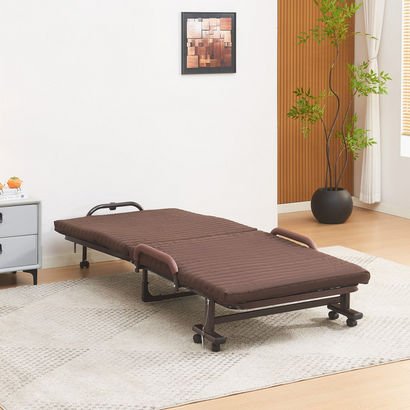 Movo Havana Folding Adjustable Metal Single Bed wi...