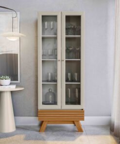 Lacto 2-Door Curio Cabinet with 1-Drawer