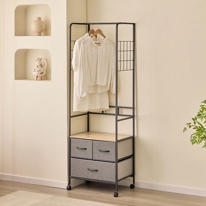 Movo Jazz 3-Drawer Coat Hanger with Multipurpose R...