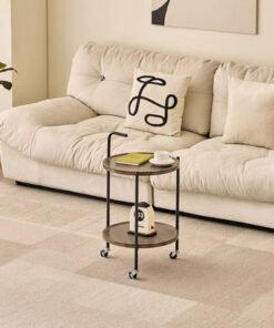 Movo Jenna 2-Tier Round Serving Trolley