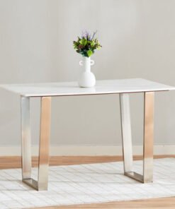 Silverado 4-Seater Genuine Marble Top Dining Table