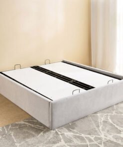 Hampton Upholstered Hydraulic Storage Queen Bed Ba...