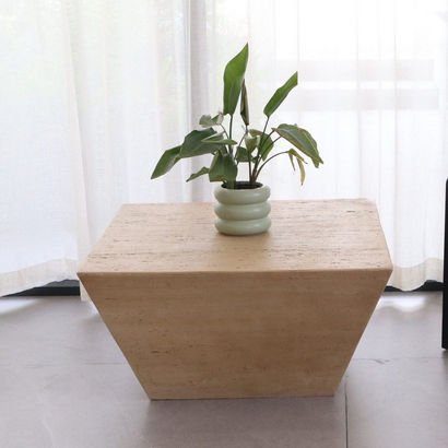 Spazio Faux Travertine Coffee Table