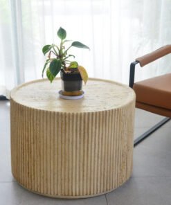 Coloma Faux Travertine Coffee Table