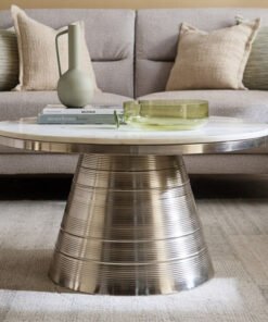 Cavon Eduin Genuine Marble Top Coffee Table