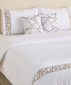 White Haven Geo Lux 5-Piece Embroidered Cotton Sup...