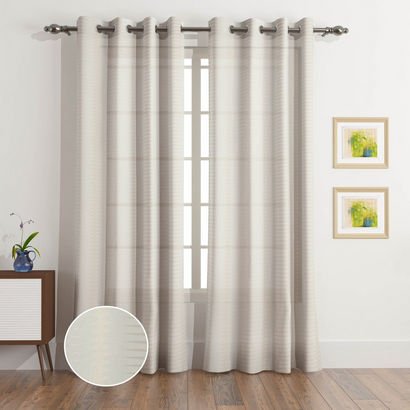 Braxton Ava Yana 2-Piece Extra Long Sheer Curtain ...