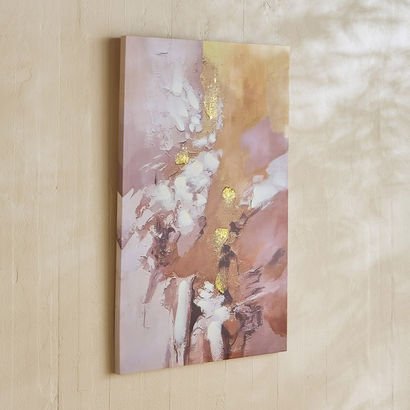 Onyx 40% Abstract Hand-Painted Framed Wall Art - 6...