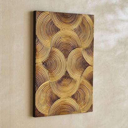 Onyx 100% Abstract Hand-Painted Framed Wall Art - ...