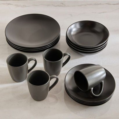 Elegenza 16-Piece Matte Dinner Set - Serves 4