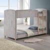Curvy Upholstered Single Bunk Bed - 90x200 cm