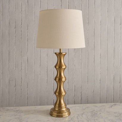 Antark Ethan Big Metal E27 Table Lamp with Linen S...