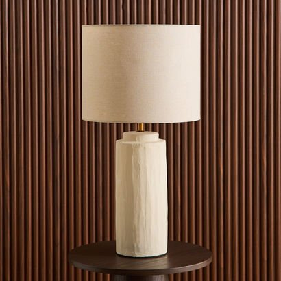 Nash Zoe Big Size Ceramic Table Lamp with Linen Sh...
