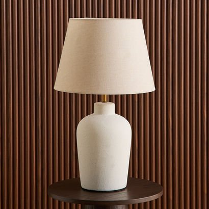 Nash Zoe Big Size Ceramic Table Lamp with Linen Sh...